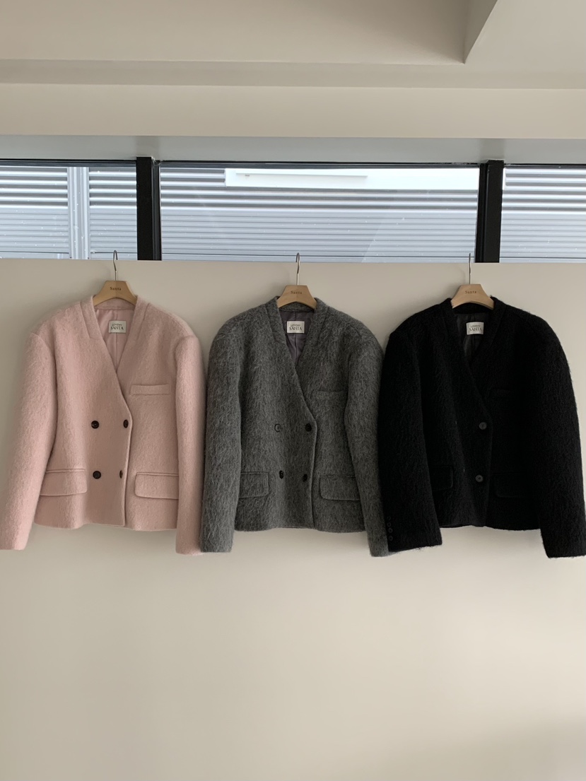 LOVE MY SANTA東大門㊣代購女裝新款人氣時尚25秋冬夾克羊駝Santa/LOVE MY SANTA夾克