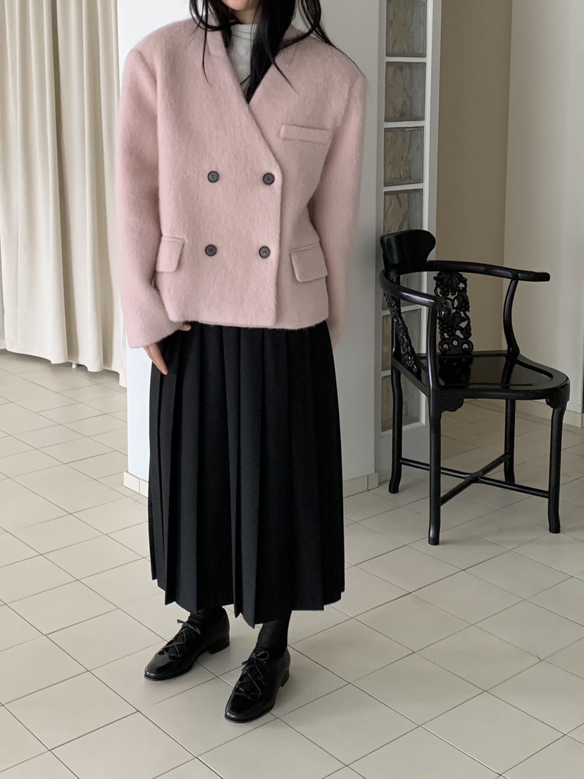 LOVE MY SANTA東大門㊣代購女裝新款人氣時尚25秋冬夾克羊駝Santa/LOVE MY SANTA夾克