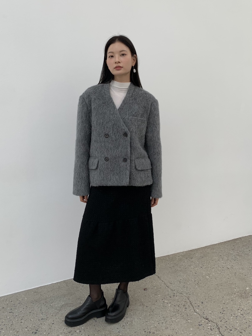 LOVE MY SANTA東大門㊣代購女裝新款人氣時尚25秋冬夾克羊駝Santa/LOVE MY SANTA夾克