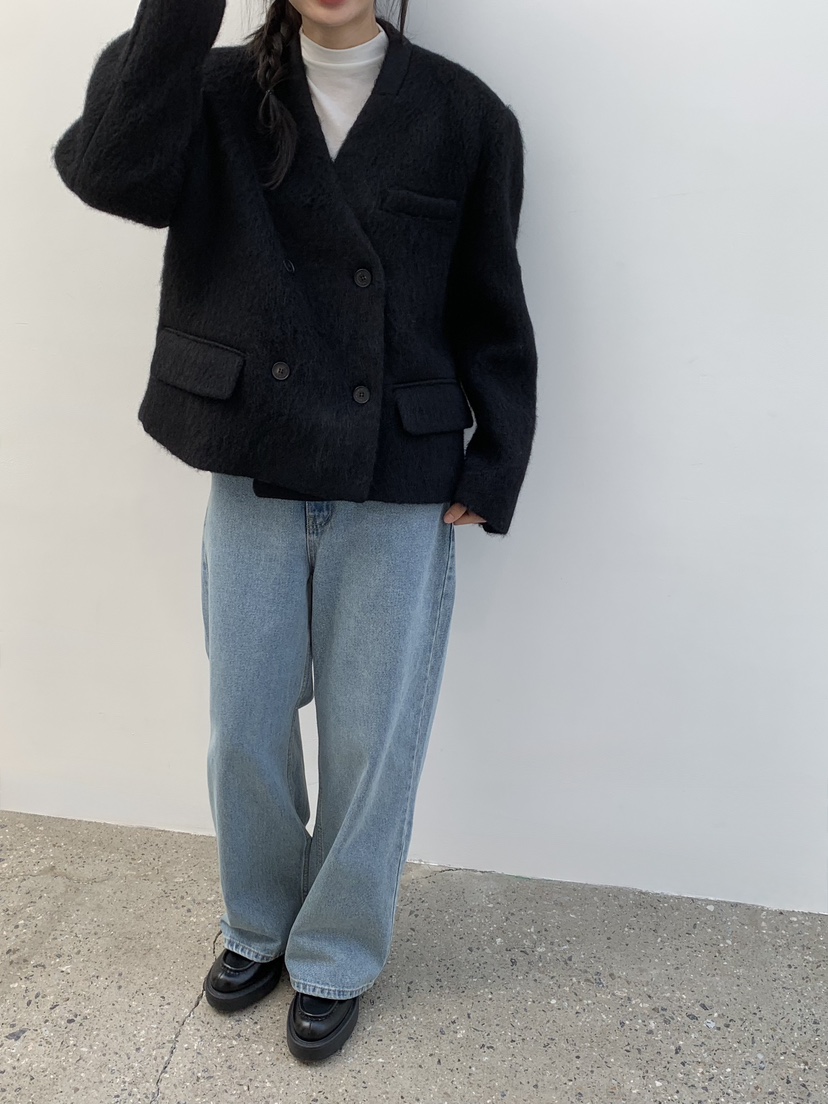 LOVE MY SANTA東大門㊣代購女裝新款人氣時尚25秋冬夾克羊駝Santa/LOVE MY SANTA夾克