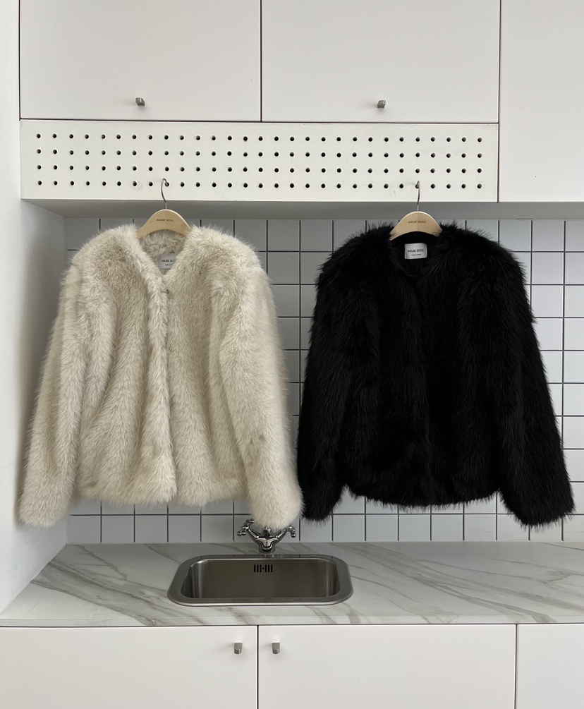 AMUSE SEOUL東大門㊣實拍女裝新款人氣時尚休閑25秋冬短款大衣AMUSE SEOUL短款大衣