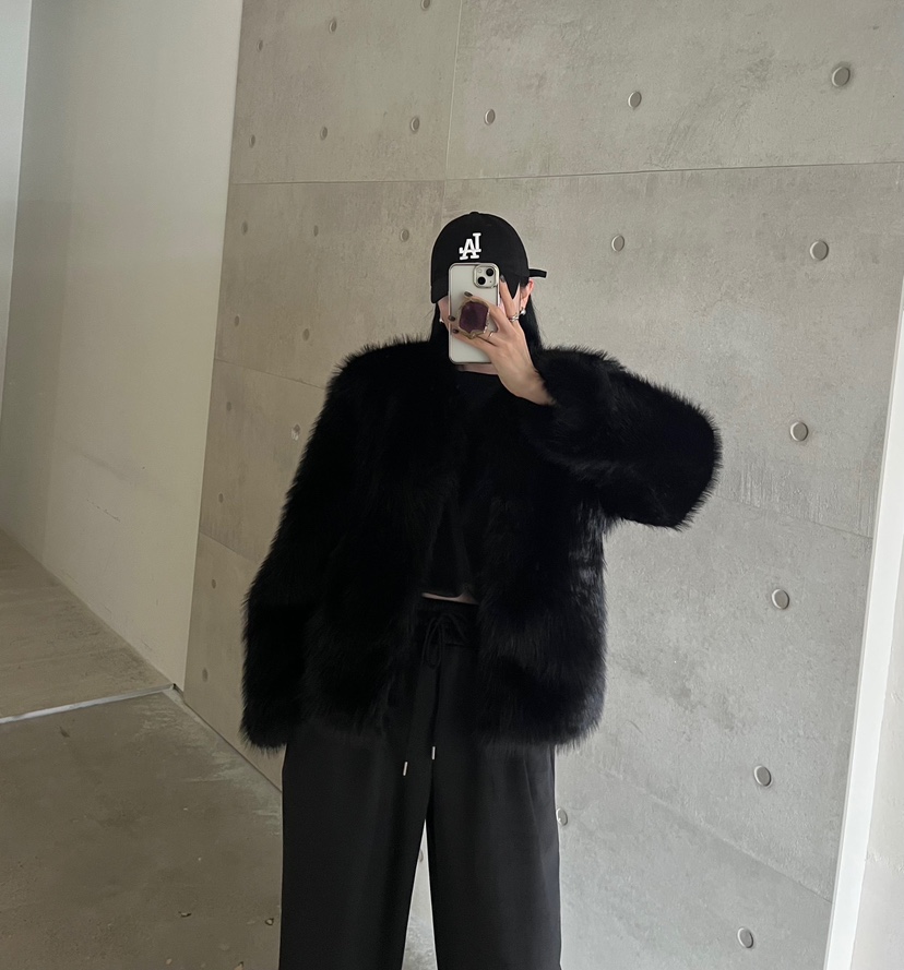 AMUSE SEOUL東大門㊣實拍女裝新款人氣時尚休閑25秋冬短款大衣AMUSE SEOUL短款大衣