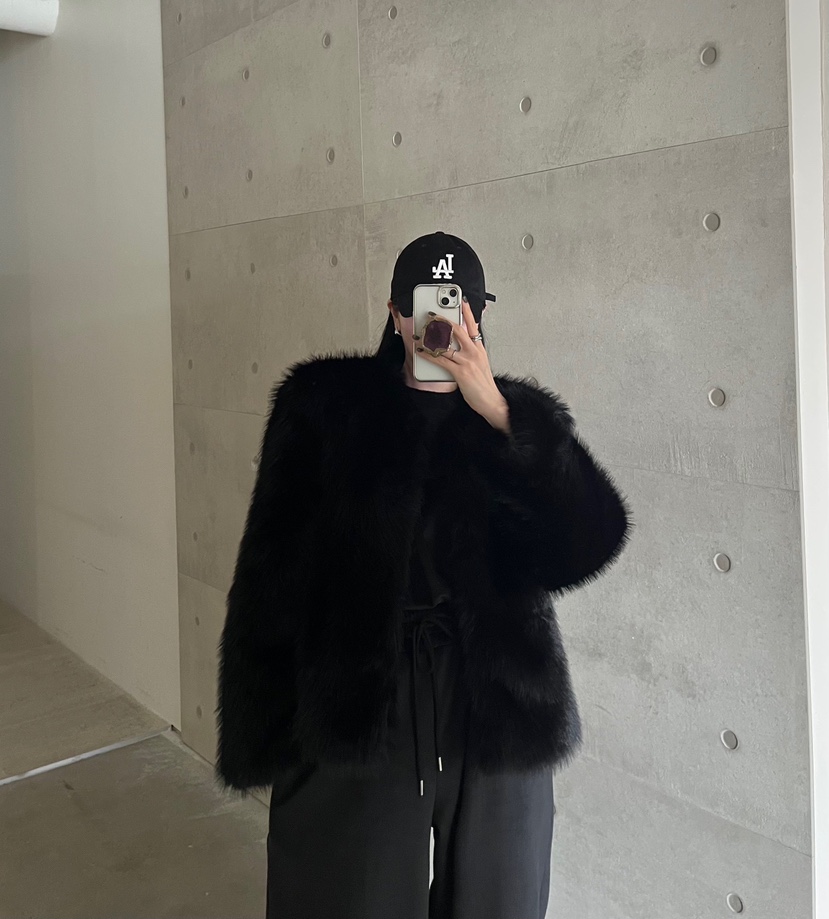 AMUSE SEOUL東大門㊣實拍女裝新款人氣時尚休閑25秋冬短款大衣AMUSE SEOUL短款大衣