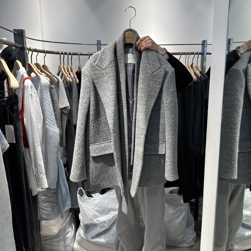 HABLE韓國直郵㊣女士新品休閑熱賣25秋冬時尚人氣推薦職業夾克HABLE夾克圖色1