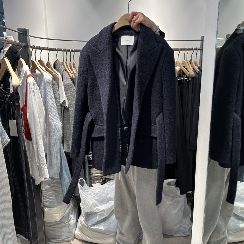 HABLE韓國直郵㊣女士新品休閑熱賣25秋冬時尚人氣推薦職業夾克HABLE夾克圖色2