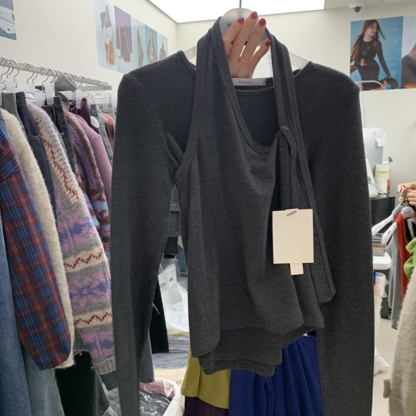 SOLD OUT韓國代購㊣女士新品休閑真品職業吊帶背心不含內搭SOLD OUT吊帶/背心圖色6