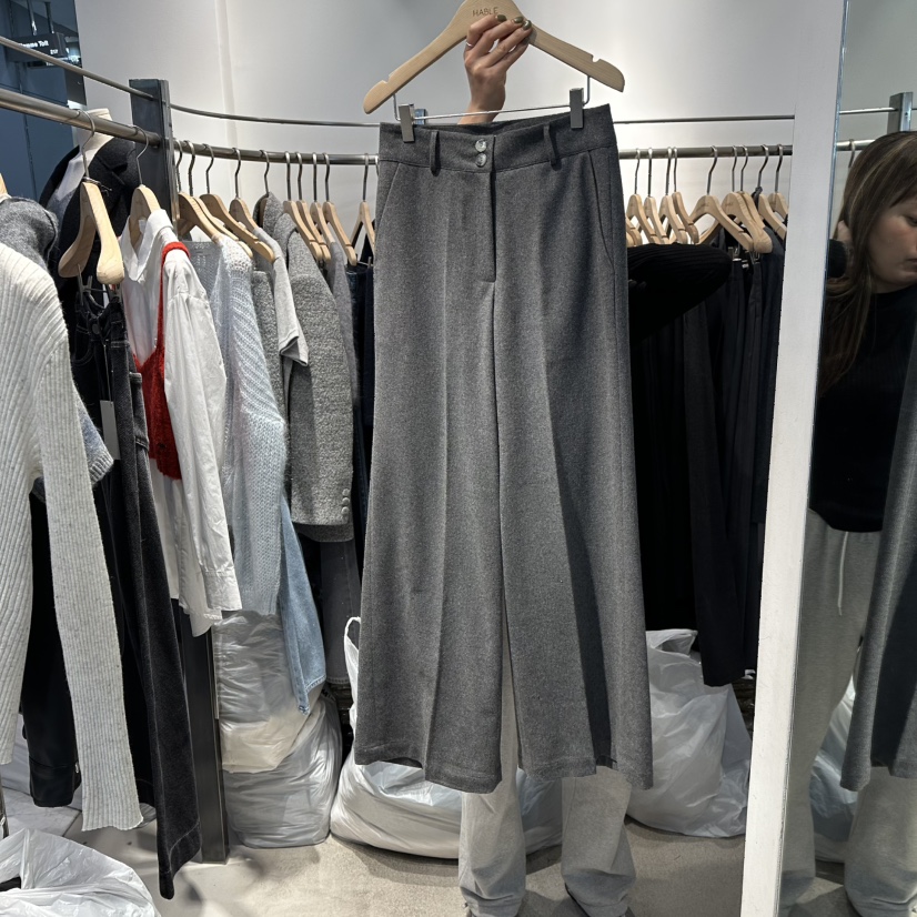 HABLE東大門㊣實拍女裝新品熱賣推薦人氣真品職業25秋冬休閑褲HABLE休閑褲圖色1