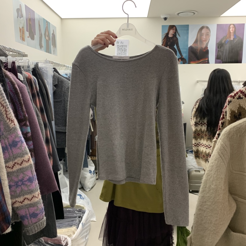 SOLD OUT東大門㊣代購女士新品推薦職業真品人氣熱賣長袖T恤SOLD OUT長袖T恤圖色1