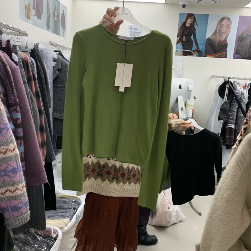 SOLD OUT東大門㊣代購女士新品推薦職業真品人氣熱賣長袖T恤SOLD OUT長袖T恤圖色3