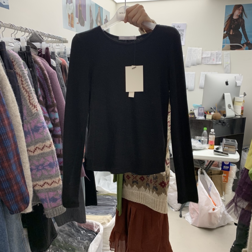 SOLD OUT東大門㊣代購女士新品推薦職業真品人氣熱賣長袖T恤SOLD OUT長袖T恤圖色4