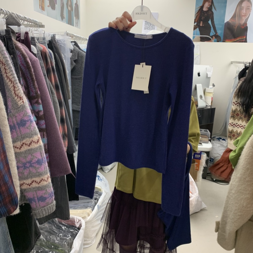 SOLD OUT東大門㊣代購女士新品推薦職業真品人氣熱賣長袖T恤SOLD OUT長袖T恤圖色5