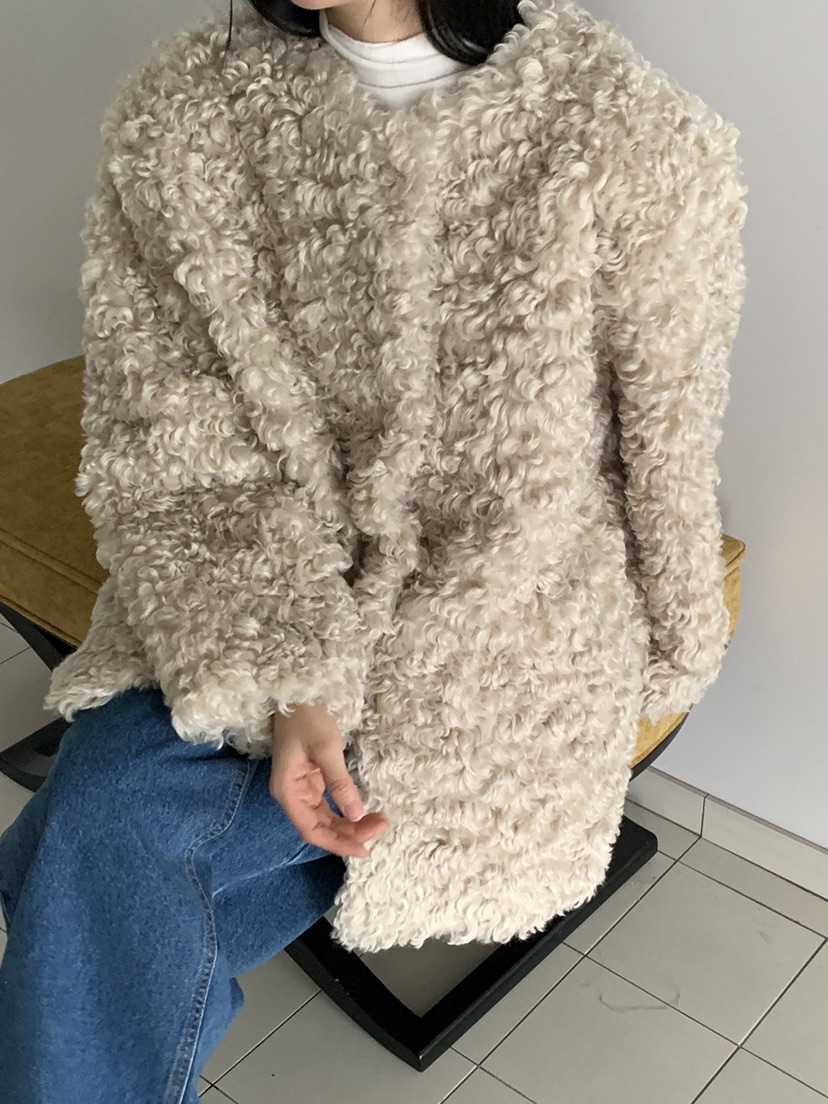 LOVE MY SANTA東大門㊣直郵女裝新品時尚職業真品夾克羊皮Santa/LOVE MY SANTA夾克圖色1