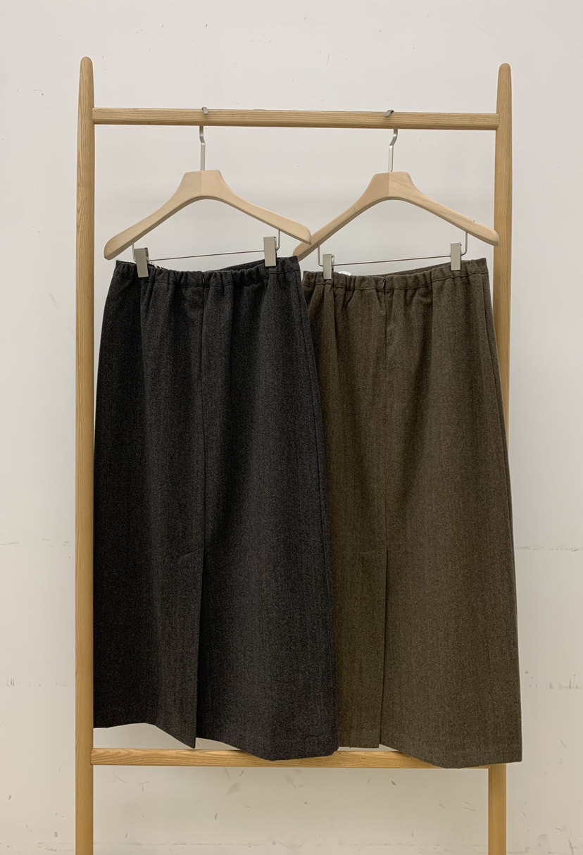 B_GARDER韓國直郵㊣女裝新品人氣推薦25秋冬長裙羊毛人字紋B.GARDER長裙