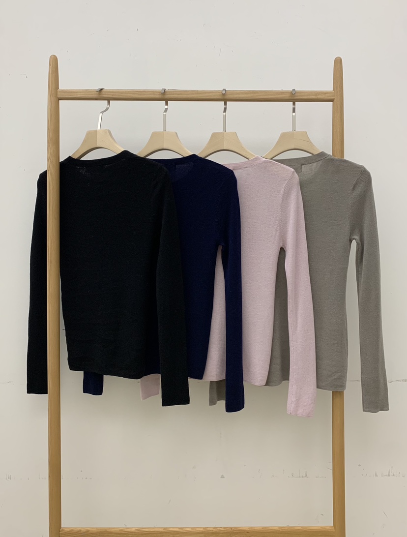 B_GARDER東大門㊣實拍女士新品25秋冬推薦時尚休閑熱賣長袖T恤B.GARDER長袖T恤