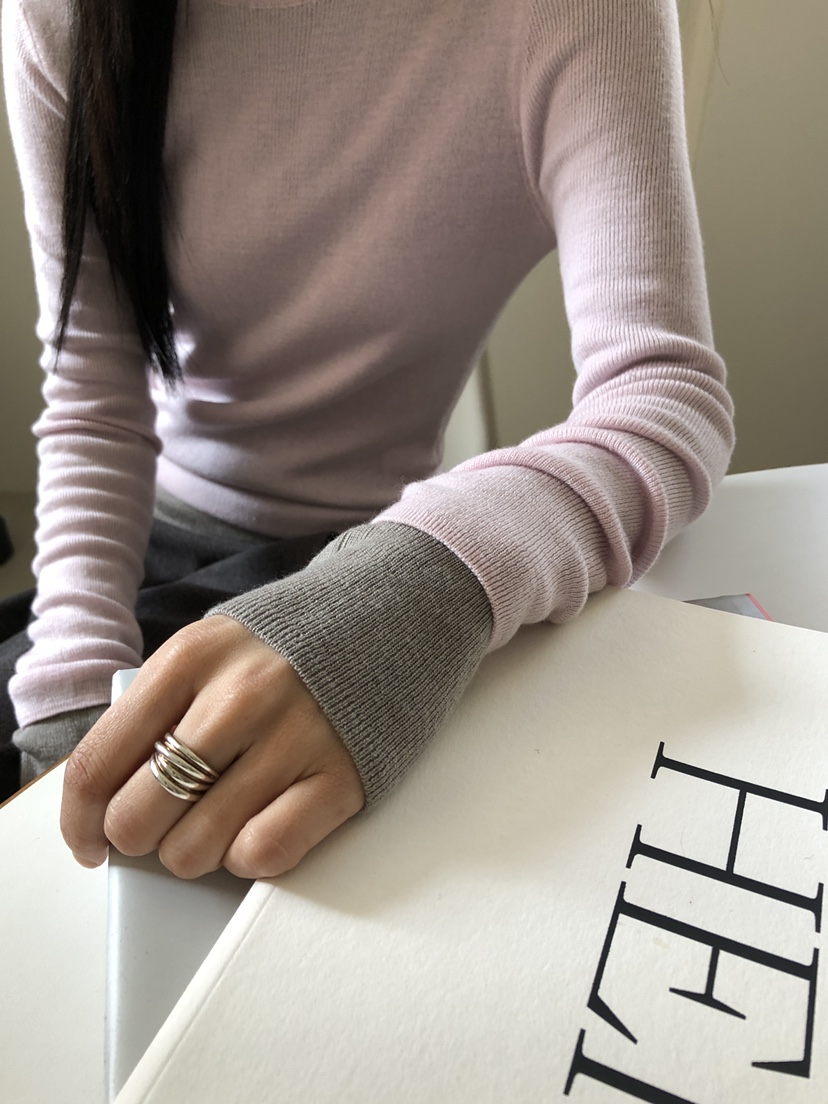 B_GARDER東大門㊣實拍女士新品25秋冬推薦時尚休閑熱賣長袖T恤B.GARDER長袖T恤