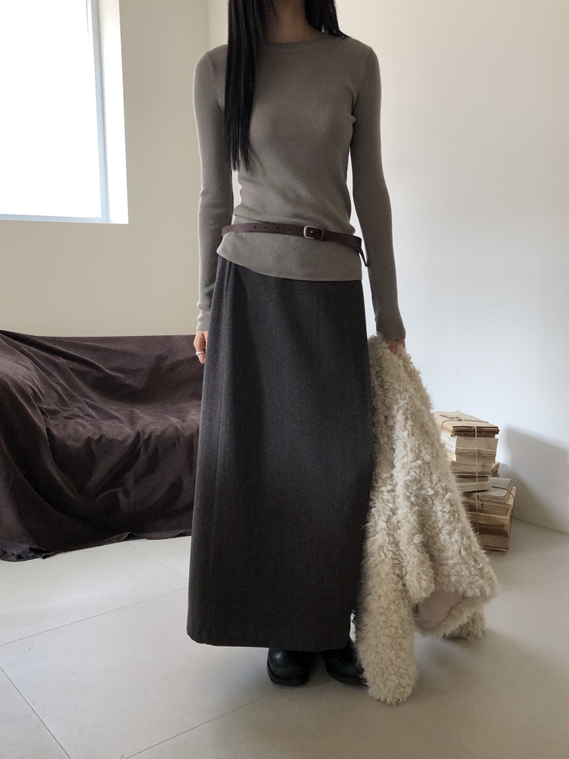 B_GARDER東大門㊣實拍女士新品25秋冬推薦時尚休閑熱賣長袖T恤B.GARDER長袖T恤