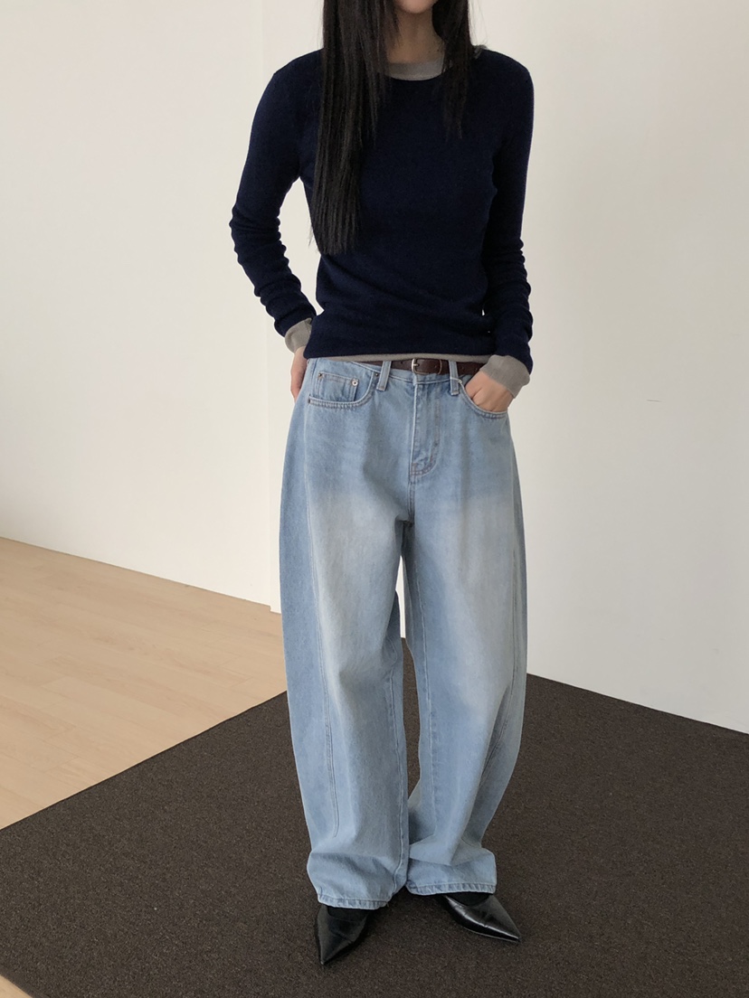 B_GARDER東大門㊣實拍女士新品25秋冬推薦時尚休閑熱賣長袖T恤B.GARDER長袖T恤