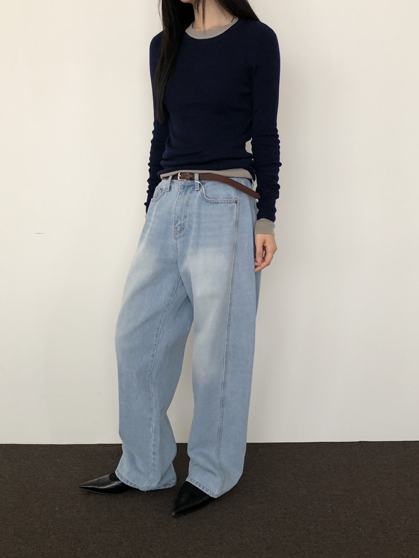 B_GARDER東大門㊣實拍女士新品25秋冬推薦時尚休閑熱賣長袖T恤B.GARDER長袖T恤