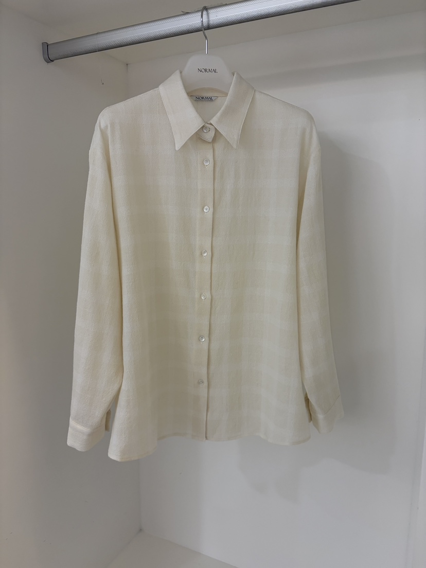 NORMAL東大門㊣直郵女裝新款人氣職業推薦襯衫蕾絲衫羊毛格紋NORMAL襯衫/蕾絲衫圖色1