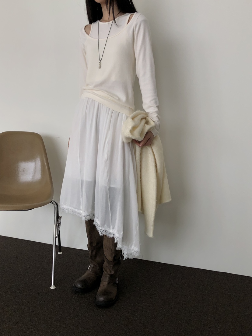 B_GARDER東大門㊣代購女裝新款人氣時尚真品25秋冬長袖T恤假兩件B.GARDER長袖T恤