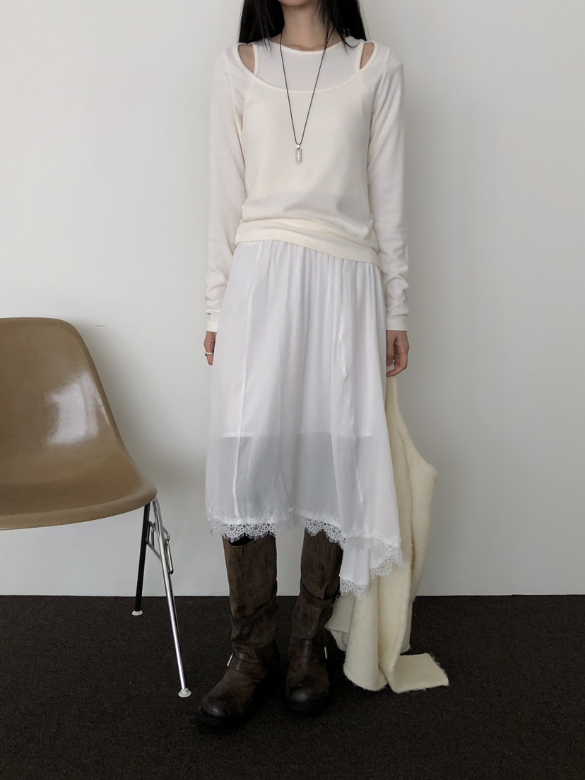 B_GARDER東大門㊣代購女裝新款人氣時尚真品25秋冬長袖T恤假兩件B.GARDER長袖T恤