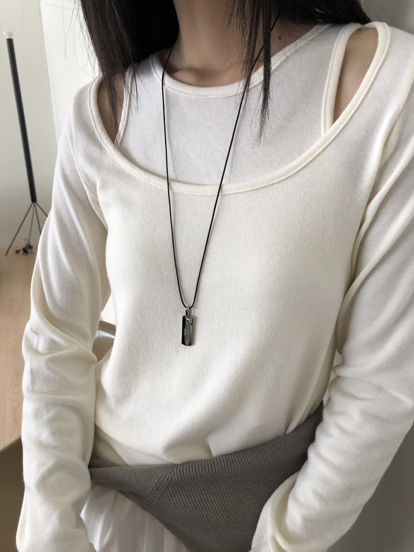 B_GARDER東大門㊣代購女裝新款人氣時尚真品25秋冬長袖T恤假兩件B.GARDER長袖T恤