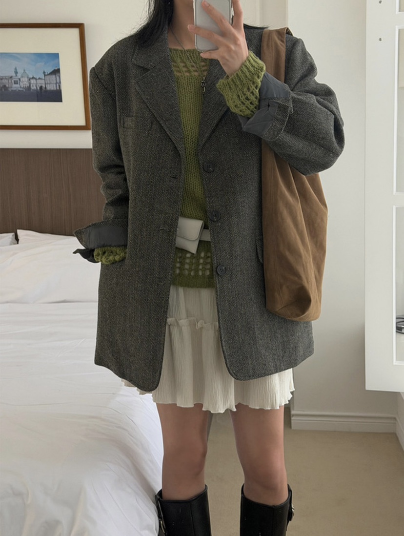 EOMPIT東大門㊣實拍女裝新款推薦時尚25秋冬職業熱賣休閑短裙EOMPIT短裙