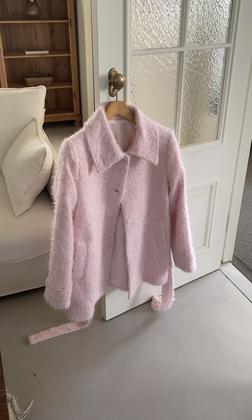 N BROWN東大門㊣實拍女裝新款職業人氣真品中長款大衣含腰帶N BROWN中長款大衣