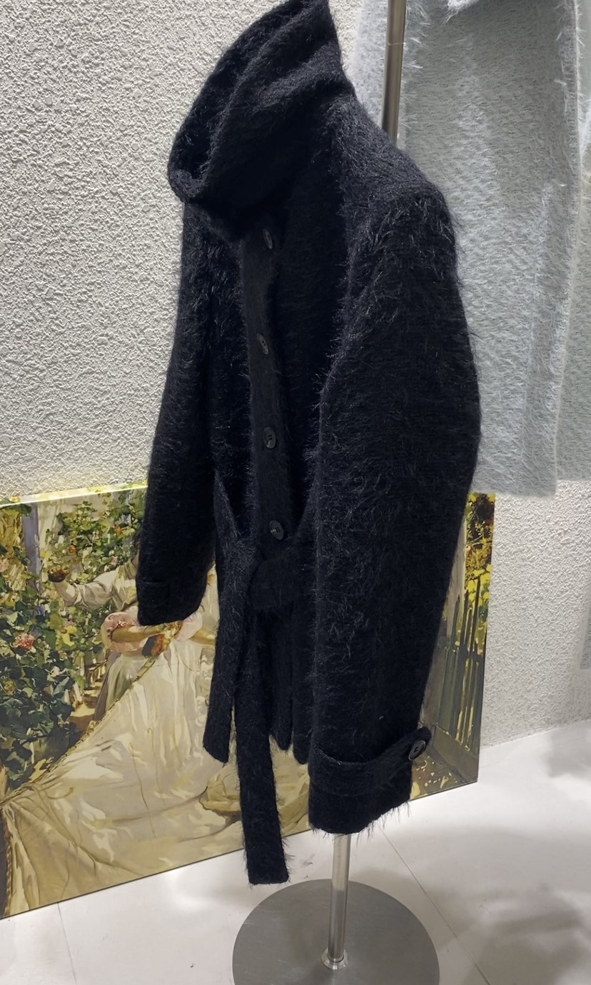 N BROWN東大門㊣實拍女裝新款職業人氣真品中長款大衣含腰帶N BROWN中長款大衣