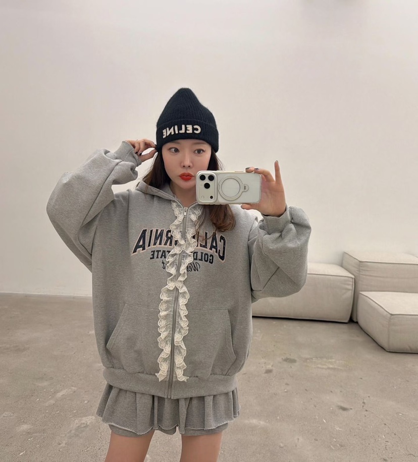 LOVABLE東大門㊣直郵女裝新款人氣推薦職業休閑熱賣衛衣拉鏈LOVABLE衛衣