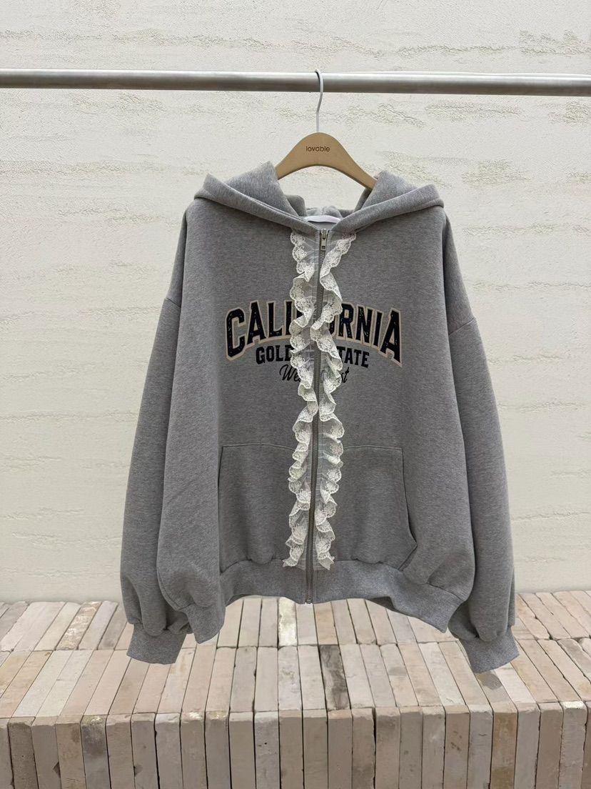 LOVABLE東大門㊣直郵女裝新款人氣推薦職業休閑熱賣衛衣拉鏈LOVABLE衛衣圖色1