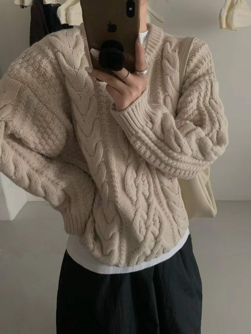 CRONG東大門㊣代購女裝新品真品熱賣時尚25秋冬推薦休閑毛衣CRONG毛衣圖色1