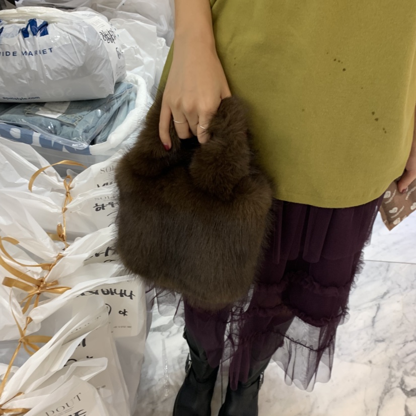 SOLD OUT韓國代購㊣女士新品熱賣時尚真品手提包迷你包狐貍SOLD OUT手提包圖色1