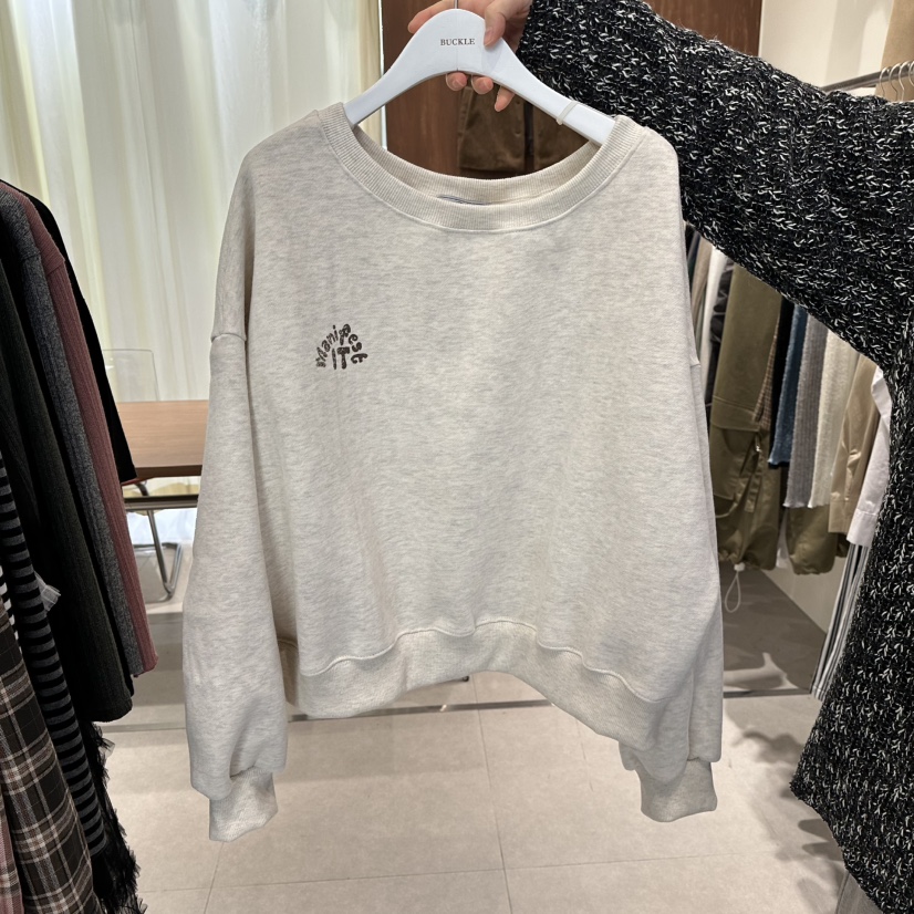 BUCKLE韓國直郵㊣女裝新品真品人氣推薦時尚25秋冬衛衣加絨BUCKLE衛衣圖色1