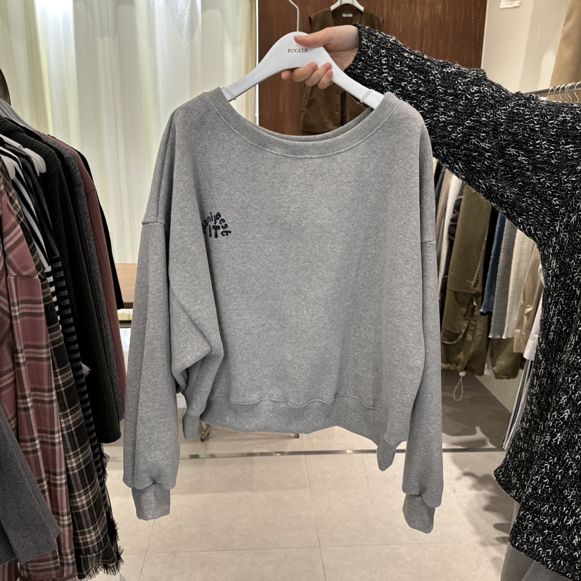 BUCKLE韓國直郵㊣女裝新品真品人氣推薦時尚25秋冬衛衣加絨BUCKLE衛衣圖色2