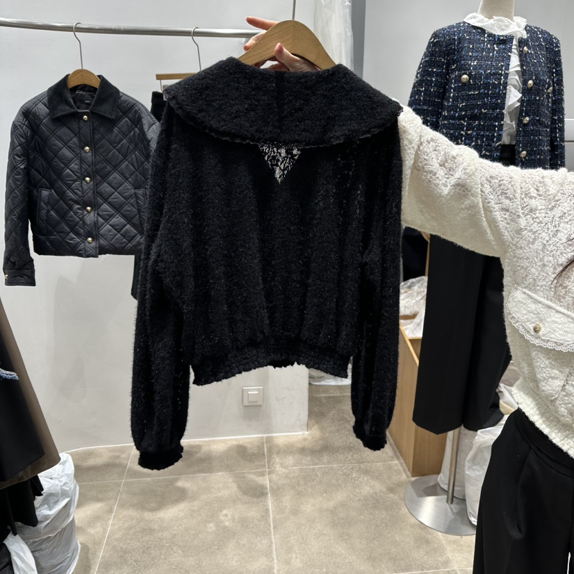 ENVY韓國直郵㊣女裝新品推薦25秋冬真品職業針織衫蕾絲開衫ENVY針織衫