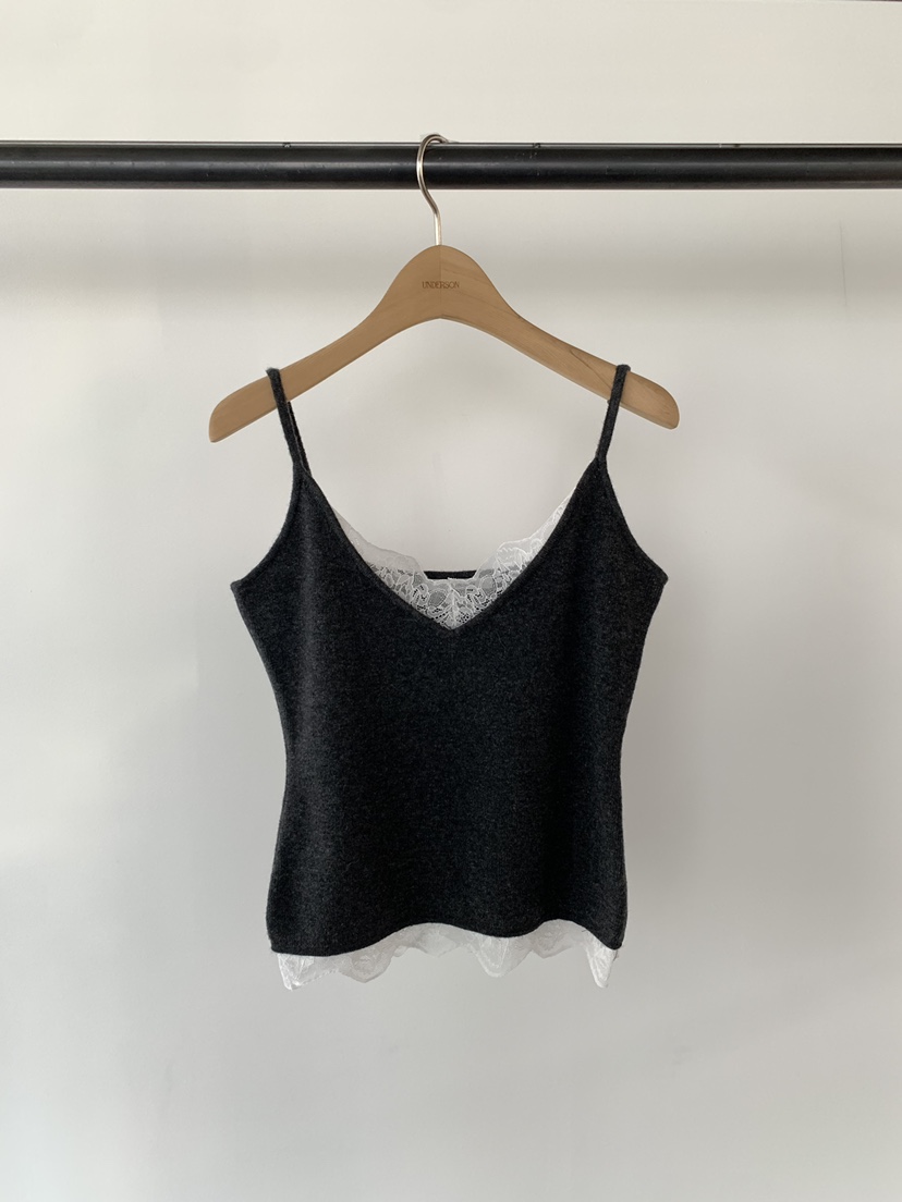 UNDERSON東大門㊣直郵女士新款真品職業熱賣休閑吊帶背心蕾絲UNDERSON吊帶/背心圖色2