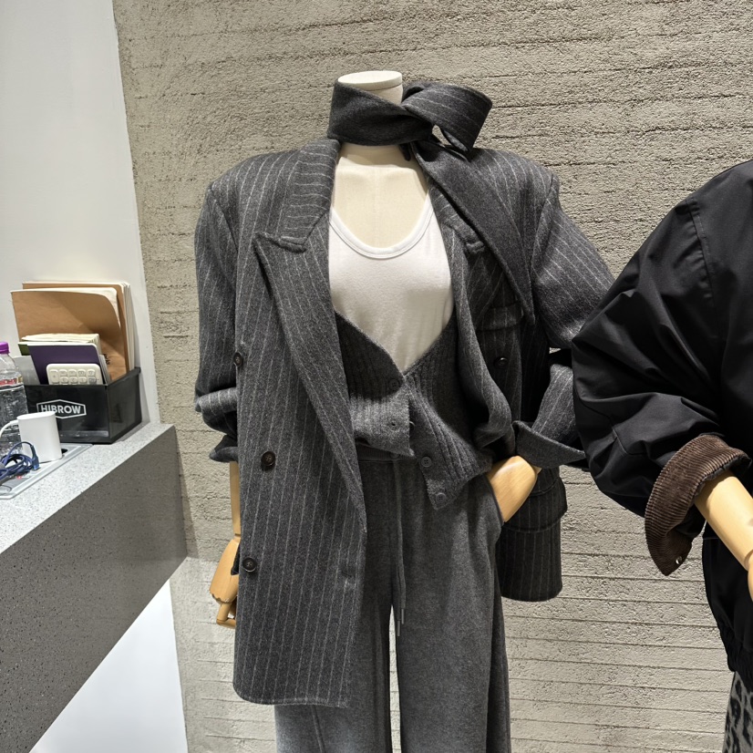 JUNI東大門㊣實拍女裝新品25秋冬夾克不含內搭不含領帶手工制作my juni夾克圖色1