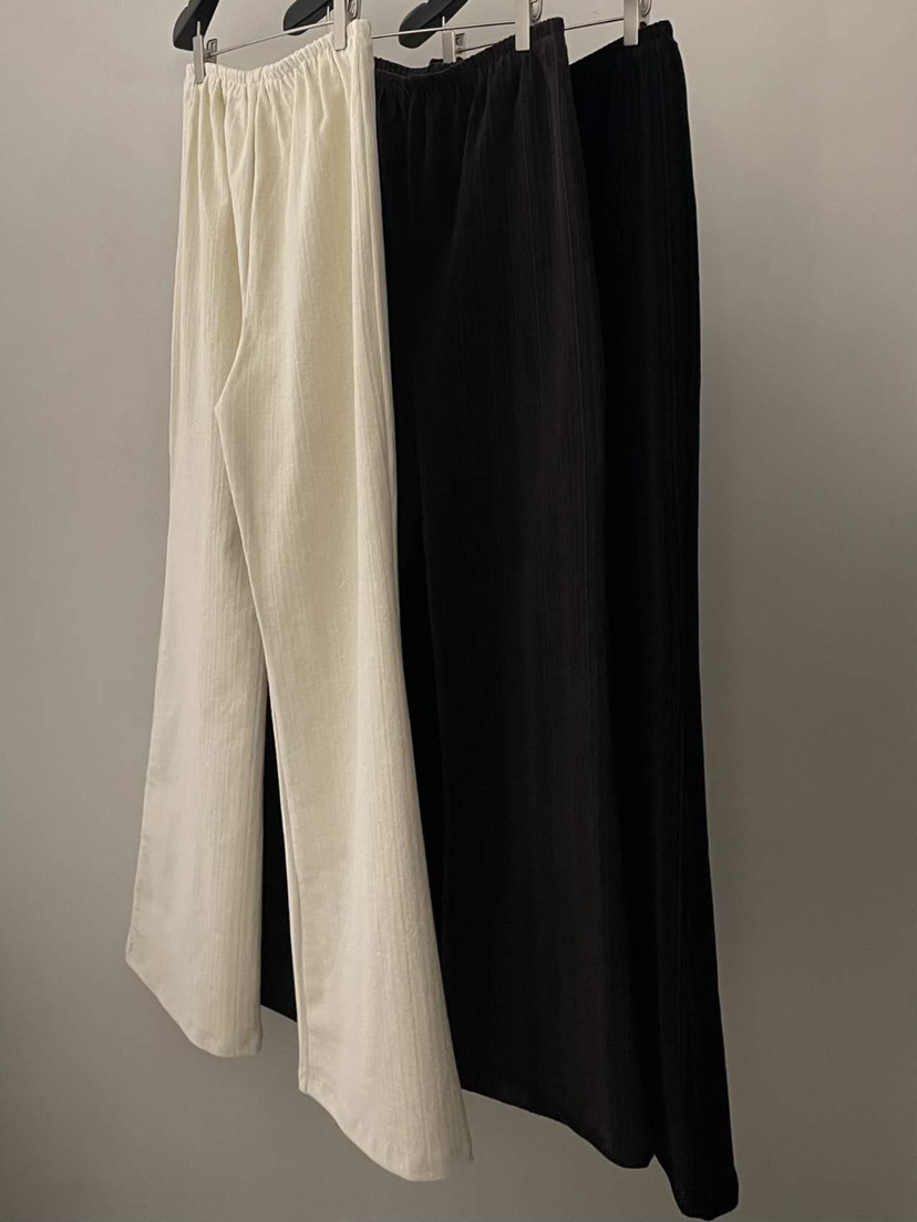 FLAT GARDEN/LA MUETTE/JAMIESTONE東大門㊣代購女裝新款時尚休閑褲燈芯絨喇叭FLAT GARDEN/LA MUETTE/JAMIESTONE休閑褲