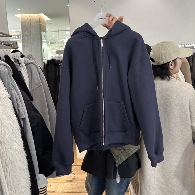CREAM VILLA東大門㊣代購女裝新款人氣夾克拉鏈加絨CREAMVILLA夾克圖色3