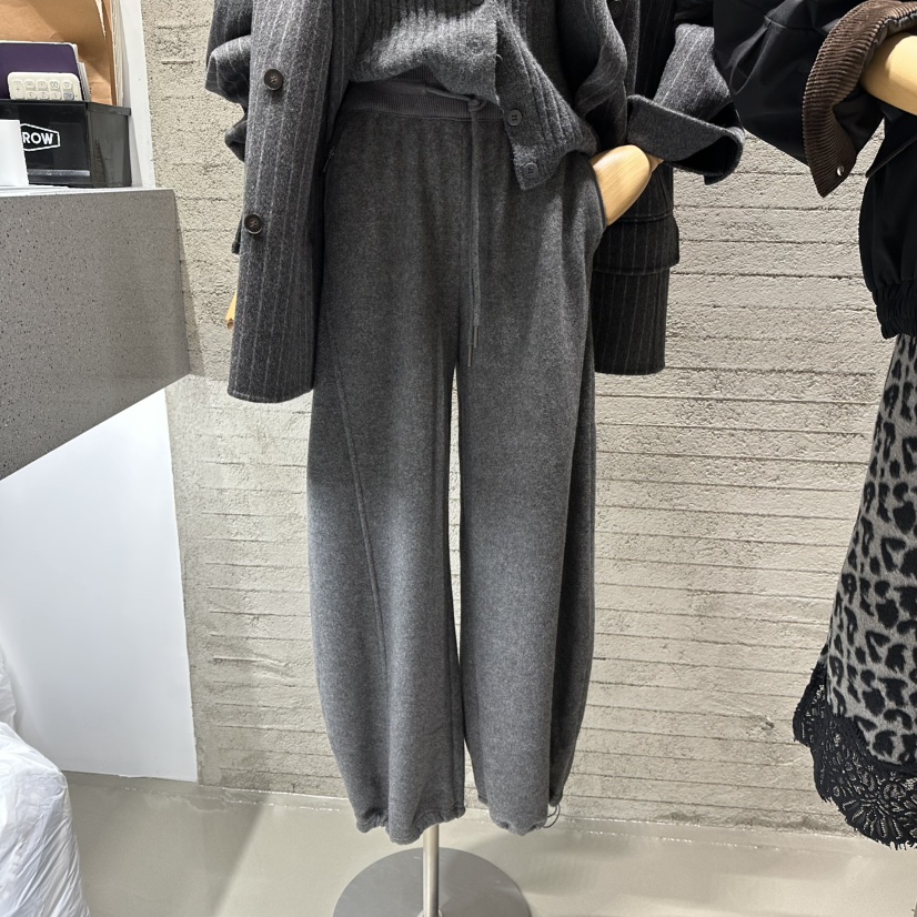 JUNI東大門㊣實拍女裝新款推薦真品熱賣25秋冬休閑褲拉鏈加絨my juni休閑褲圖色1