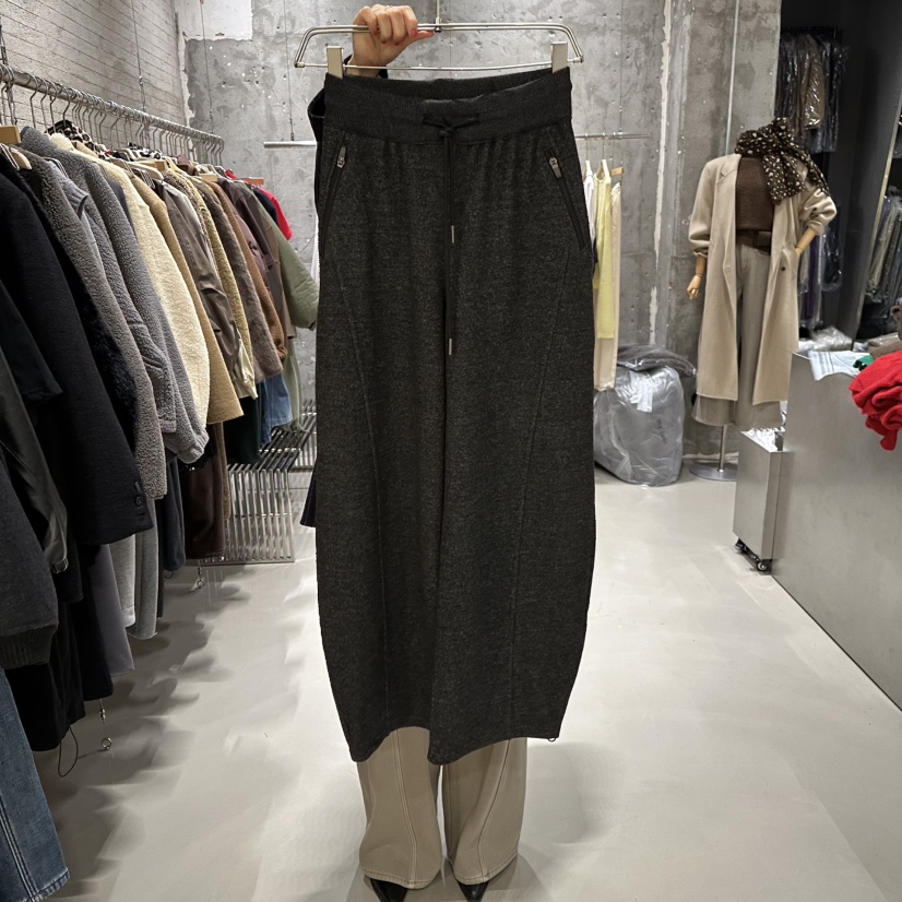 JUNI東大門㊣實拍女裝新款推薦真品熱賣25秋冬休閑褲拉鏈加絨my juni休閑褲圖色2