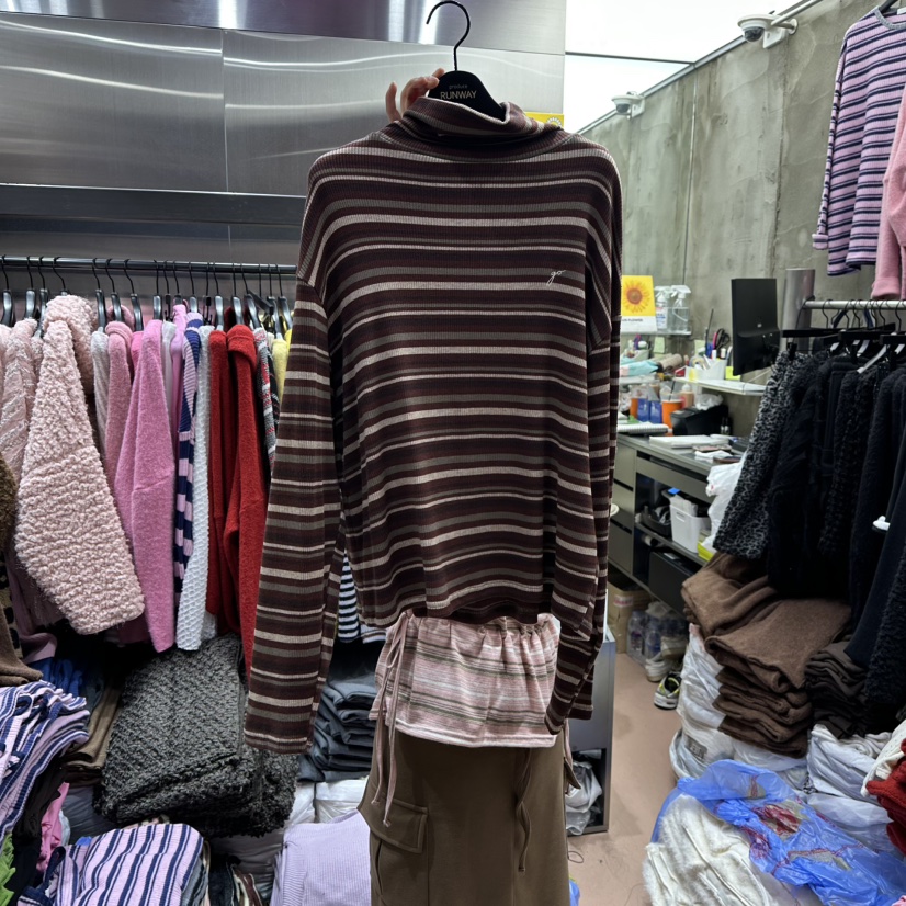 RUNWAY-런웨이東大門㊣直郵女裝新品熱賣25秋冬休閑長袖T恤RUNWAY長袖T恤圖色3