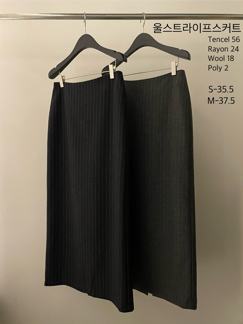 FLAT GARDEN/LA MUETTE/JAMIESTONE東大門㊣實拍女裝新款推薦長裙羊毛條紋FLAT GARDEN/LA MUETTE/JAMIESTONE長裙