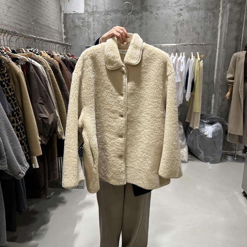 JUNI韓國直郵㊣女士新款人氣真品休閑熱賣25秋冬職業夾克羊毛my juni夾克圖色1