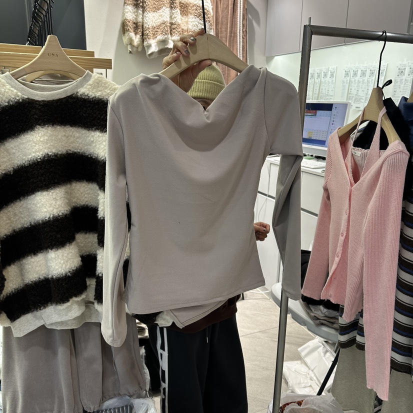 UNA/THE MAY東大門㊣代購女士新款休閑熱賣推薦25秋冬長袖T恤THEMAY/UNA長袖T恤