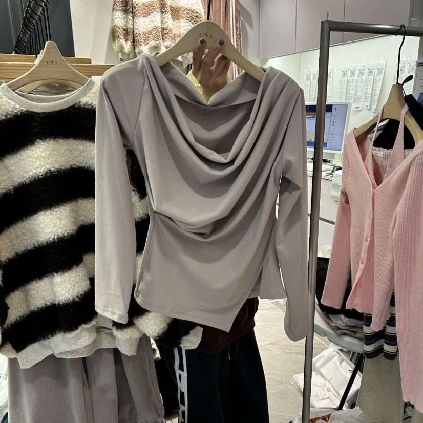 UNA/THE MAY東大門㊣代購女士新款休閑熱賣推薦25秋冬長袖T恤THEMAY/UNA長袖T恤圖色2