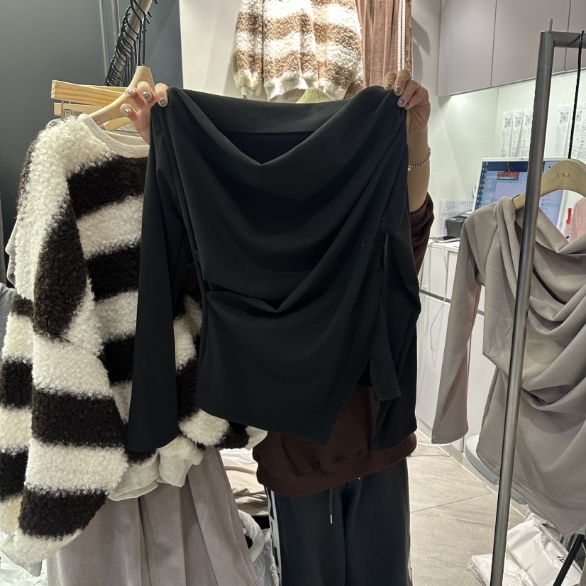 UNA/THE MAY東大門㊣代購女士新款休閑熱賣推薦25秋冬長袖T恤THEMAY/UNA長袖T恤圖色3