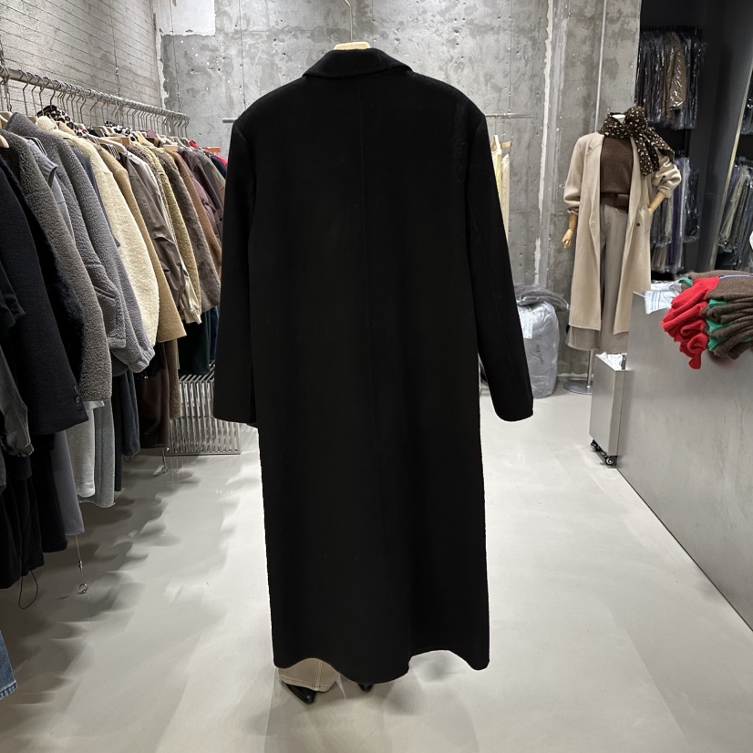 JUNI東大門㊣代購女士新款真品推薦職業25秋冬中長款大衣手工my juni中長款大衣