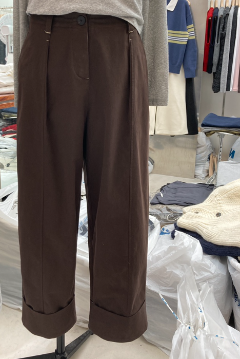 CURVY東大門㊣直郵女士新款職業熱賣推薦時尚25秋冬休閑褲棉CURVY休閑褲圖色1